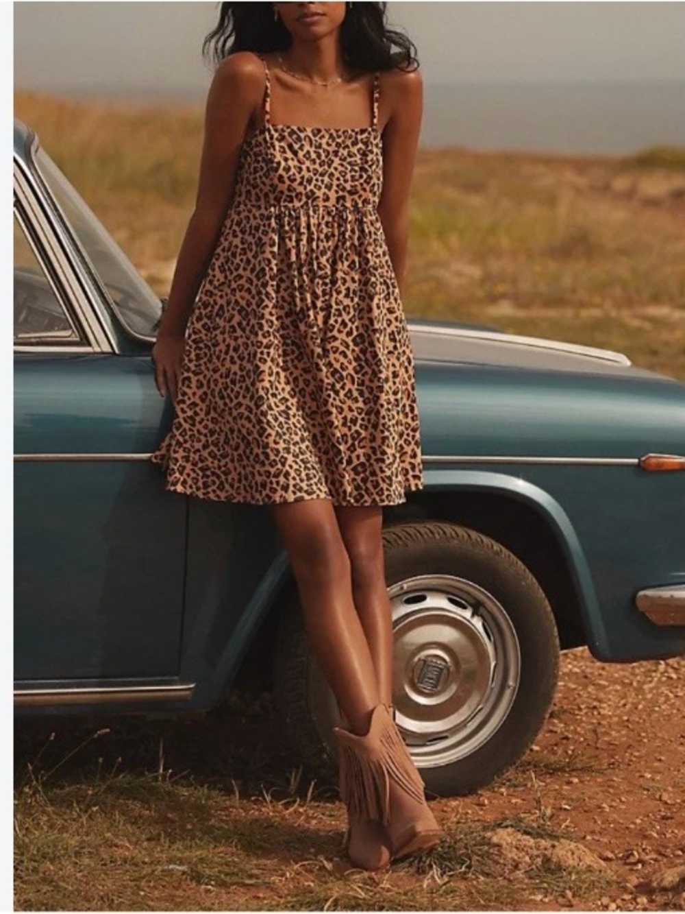 Anthropologie hutch bandeau romper leopard print